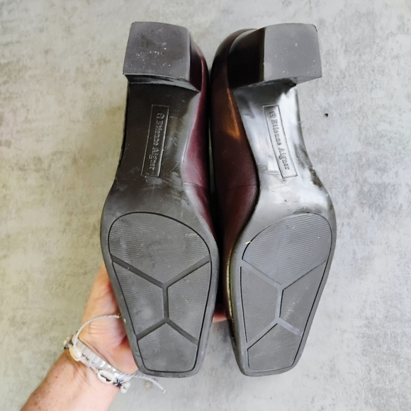 Etienne Aigner Maye Croc Embossed Leather Pumps Womens 7.5W Square Toe Office - Picture 9 of 13